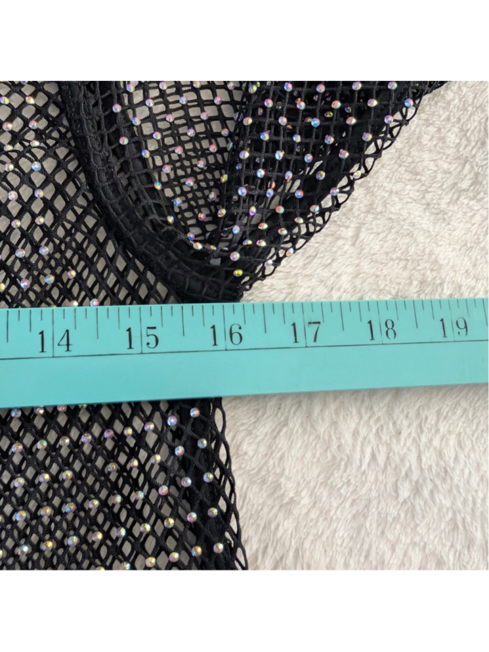 Rachel Zoe Black Iridescent Unlined Long Sleeve Mesh Top - Small - Picture 5 of 9
